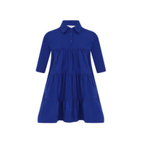 Parni Royal Blue Girls Tiered Dress W.Lp Back (K414)