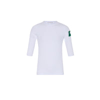 Parni White Green Shirt With LP on Sleeve (K429)