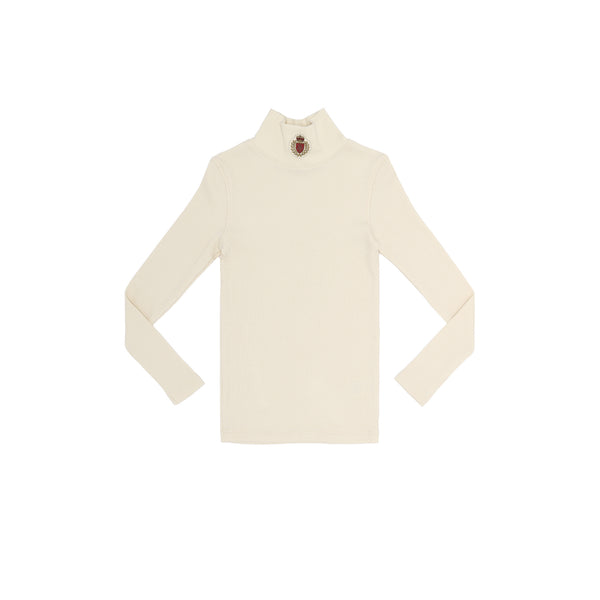 Little Parni Ivory Logo Turtleneck  (K441) **PRE ORDER COMING SOON**