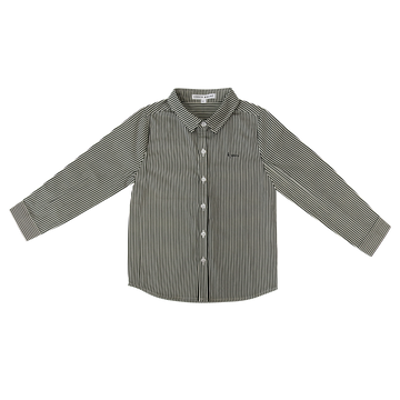 Little Parni Black Boys Striped Shirt  (K448)