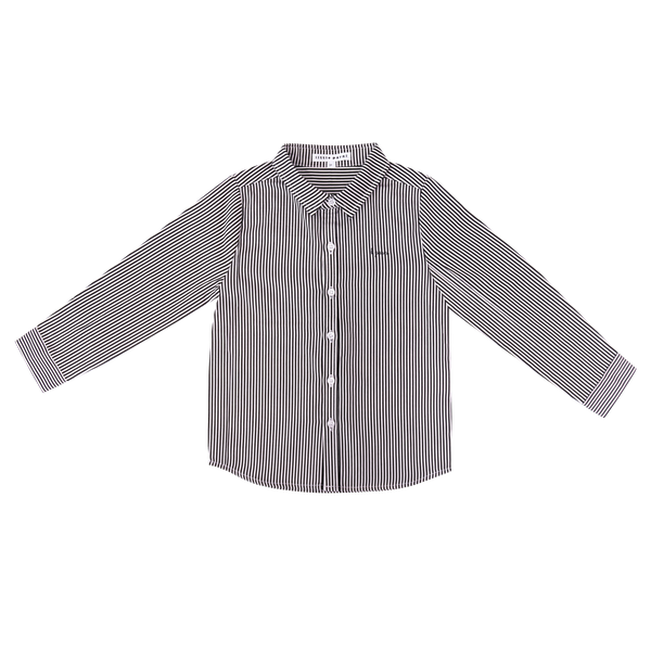 Little Parni Plum Boys Striped Shirt  (K448)