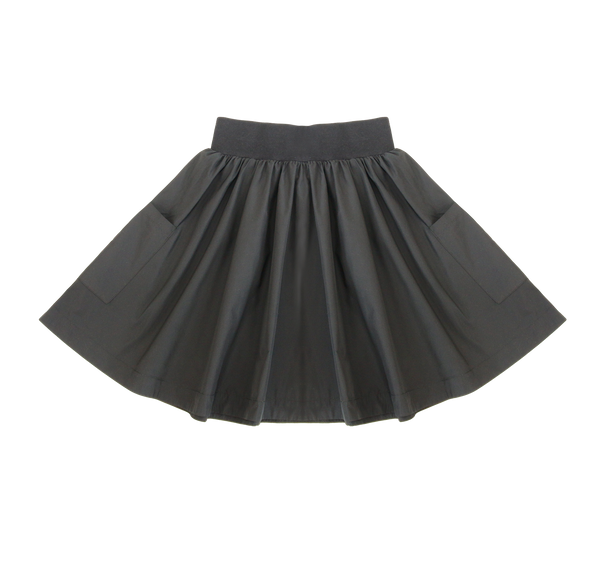 Little Parni Black Girls Taffeta Skirt  (K455)