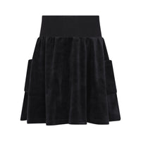 Little Parni Black Girls Velour Skirt  (K456)