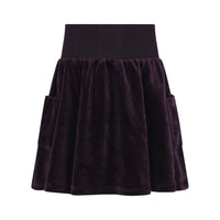 Little Parni Plum Girls Velour Skirt  (K456)