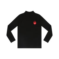 Little Parni Black Solid Mockneck With Heart Logo (K470)