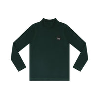 Little Parni Green Solid Mockneck With Heart Logo (K470)