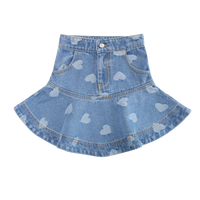Little Parni Denim Heart Skirt (K599)