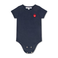 Little Parni Navy Blue Pico Trim Baby Onesie (K604 NVY)