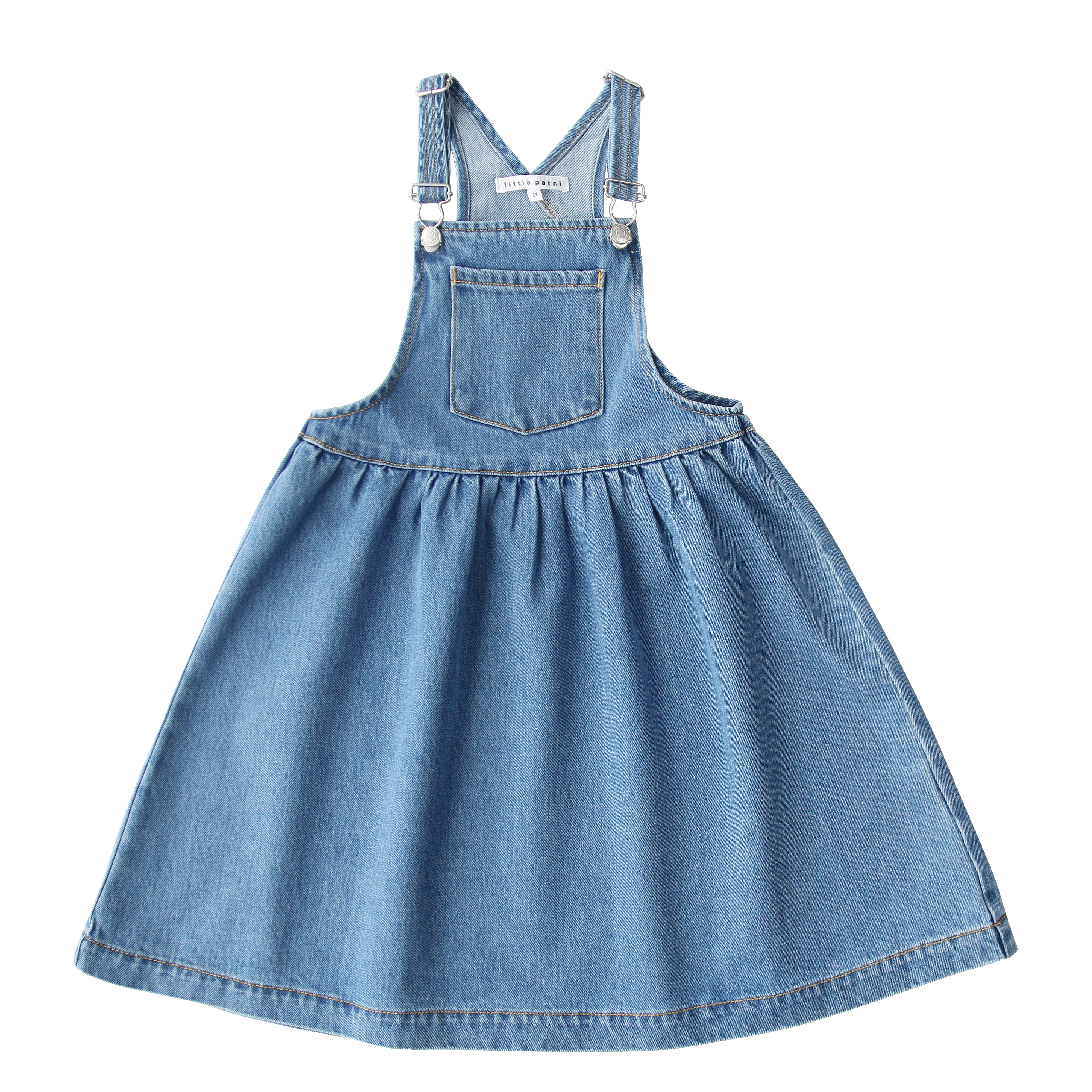 Little Parni Blue Denim Jumper (K608) | Buttons Bebe Little Parni Blue Denim Jumper (K608) | Buttons Bebe