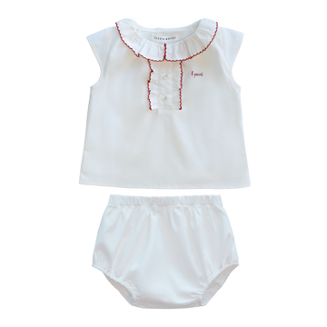Little Parni White Pico Toddler Set (K645 Wht)