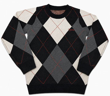 Little Parni Boys Argyle Sweater - Black [K678]