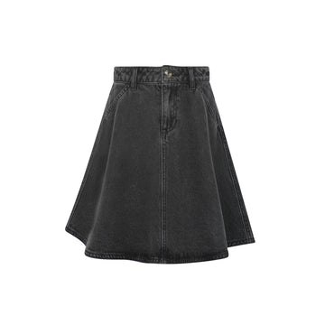 Little Parni Girls Denim Short Skirt - Black Denim [K696]