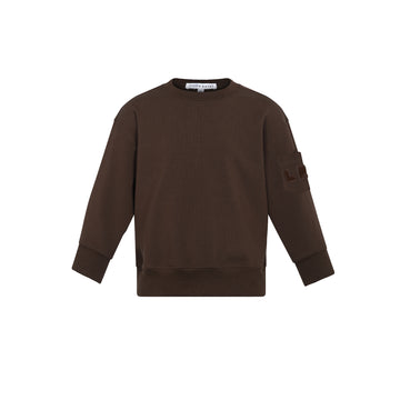 Little Parni Boy's Pocket Sleeve Sweatshirt - Brown [K709]