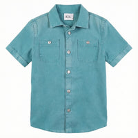Kix Teal Denim Shirt K7214