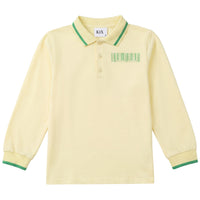 Kix Yellow Barcode Print Ls Polo K7218