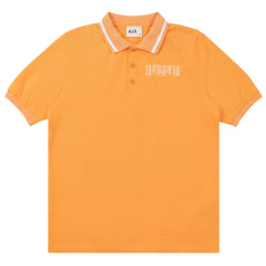 Kix Orange Barcode Print Ss Polo K7219