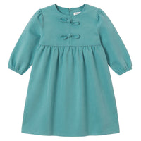Kix Teal Bow Detail Denim Dress K7414