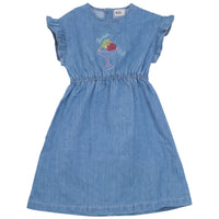 Kix Denim Denim Sorbet Frill Sleeve Dress K7431