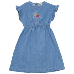 Kix Denim Denim Sorbet Frill Sleeve Dress K7431