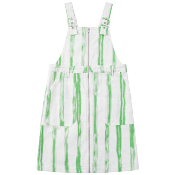 Kix White/Green Striped Denim Jumper K7436
