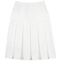 Kix White Denim Box Pleat Skirt K7440