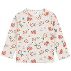 Kix White Floral Print T-Shirt K7456