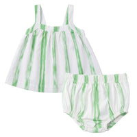 Kix White/Green Striped Denim Bg Set K7732