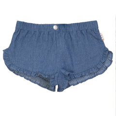 Kix Denim Denim Ruffle Edge Shorts K7738