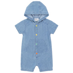 Kix Denim Denim Colored Snaps Romper K7750
