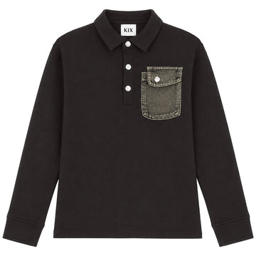 Kix Lime Washed Pocket Detail Polo