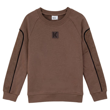 Kix Brown Drop Shoulder Sweatshirt