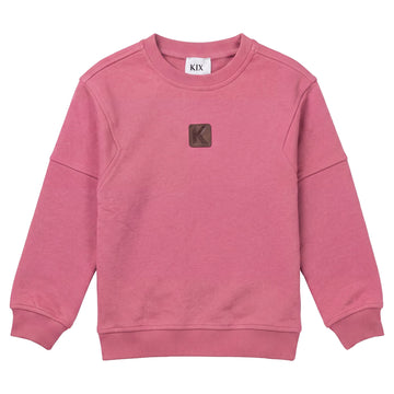 Kix Pink Drop Shoulder Sweatshirt
