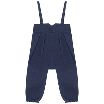 Kix Blue Denim Yoke Detail Denim Romper
