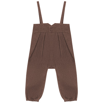 Kix Brown Denim Yoke Detail Denim Romper