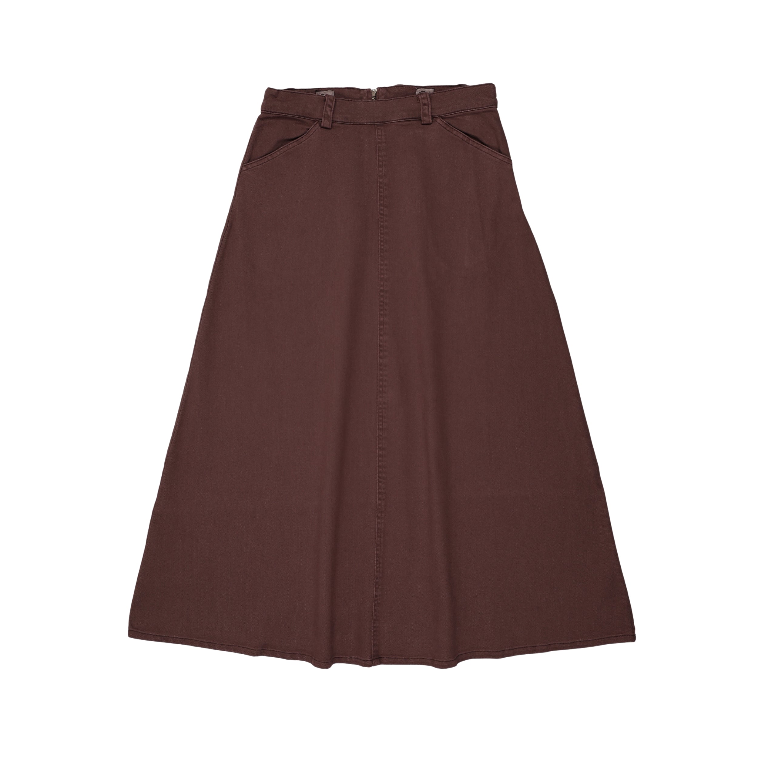 Kin And Kin Plum Denim Maxi Skirt (Kaw25-09) | Buttons Bebe