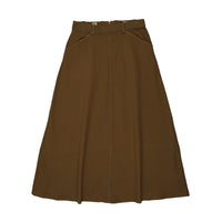 Kin And Kin Green Bronze Denim Maxi Skirt (Kaw25-09)