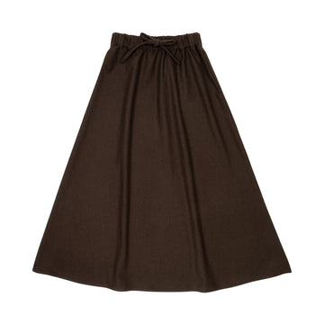 Kin and Kin Brown Wool Maxi Skirt