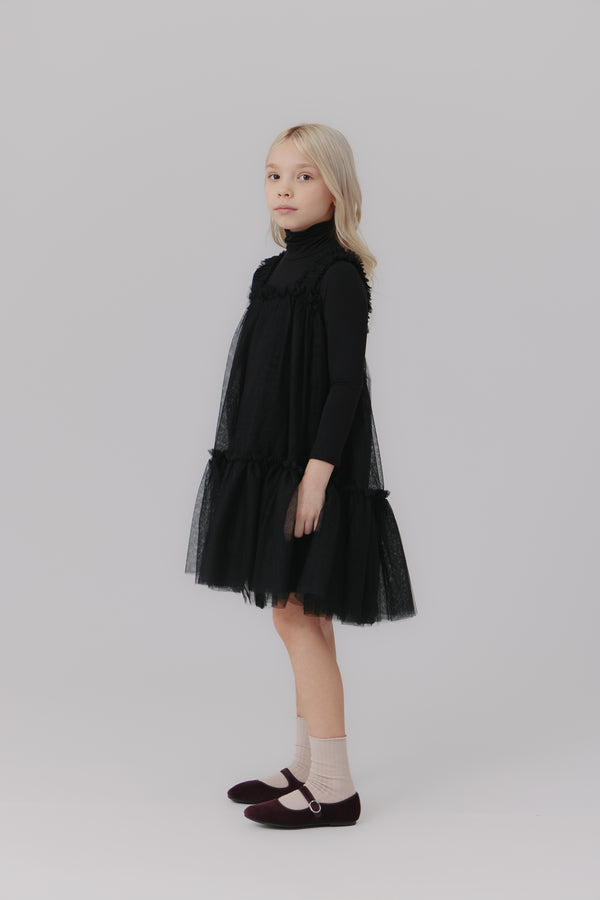 Kipp Black Tulle Midi Jumper