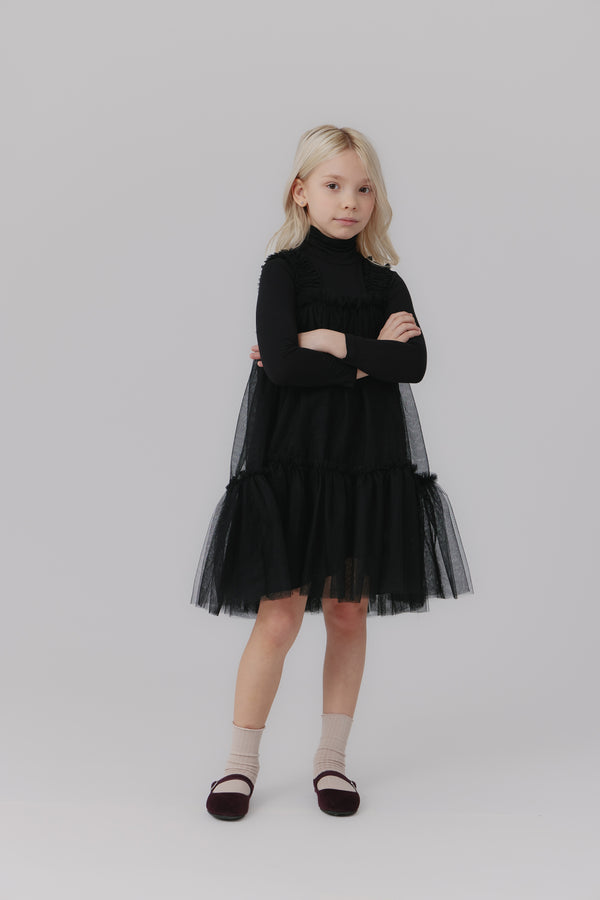 Kipp Black Tulle Midi Jumper