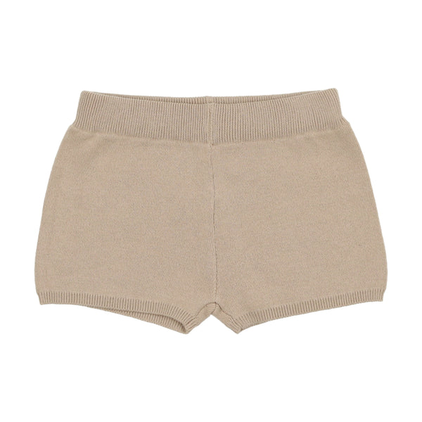 Analogie By Lil Legs Knit Shorts Taupe
