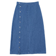 Kix Denim Side Button Down Skirt KT728