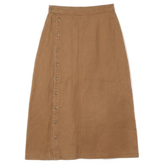 Kix Tan Side Button Down Skirt KT728