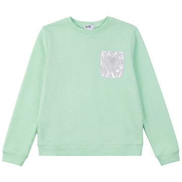 Kix Mint Metallic Pocket Top KT746