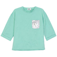 Kix Mint Metallic Pocket Tee KT748