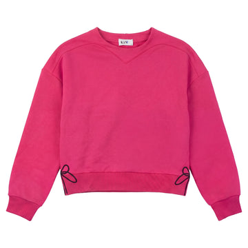 Kix Pink Bow Detail Sweatshirt