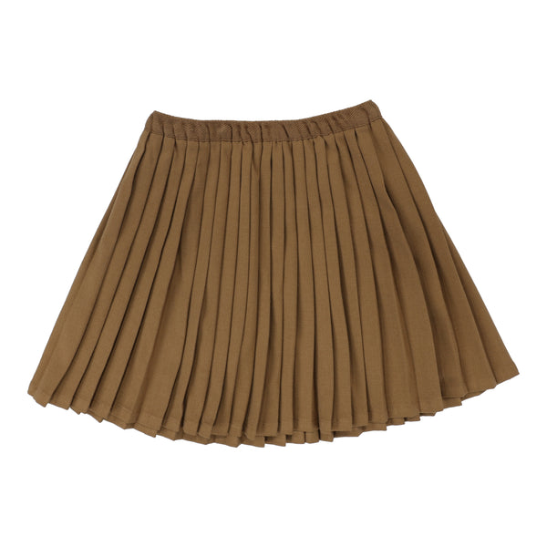 Analogie By Lil Legs Knife Pleated Skirt Camel