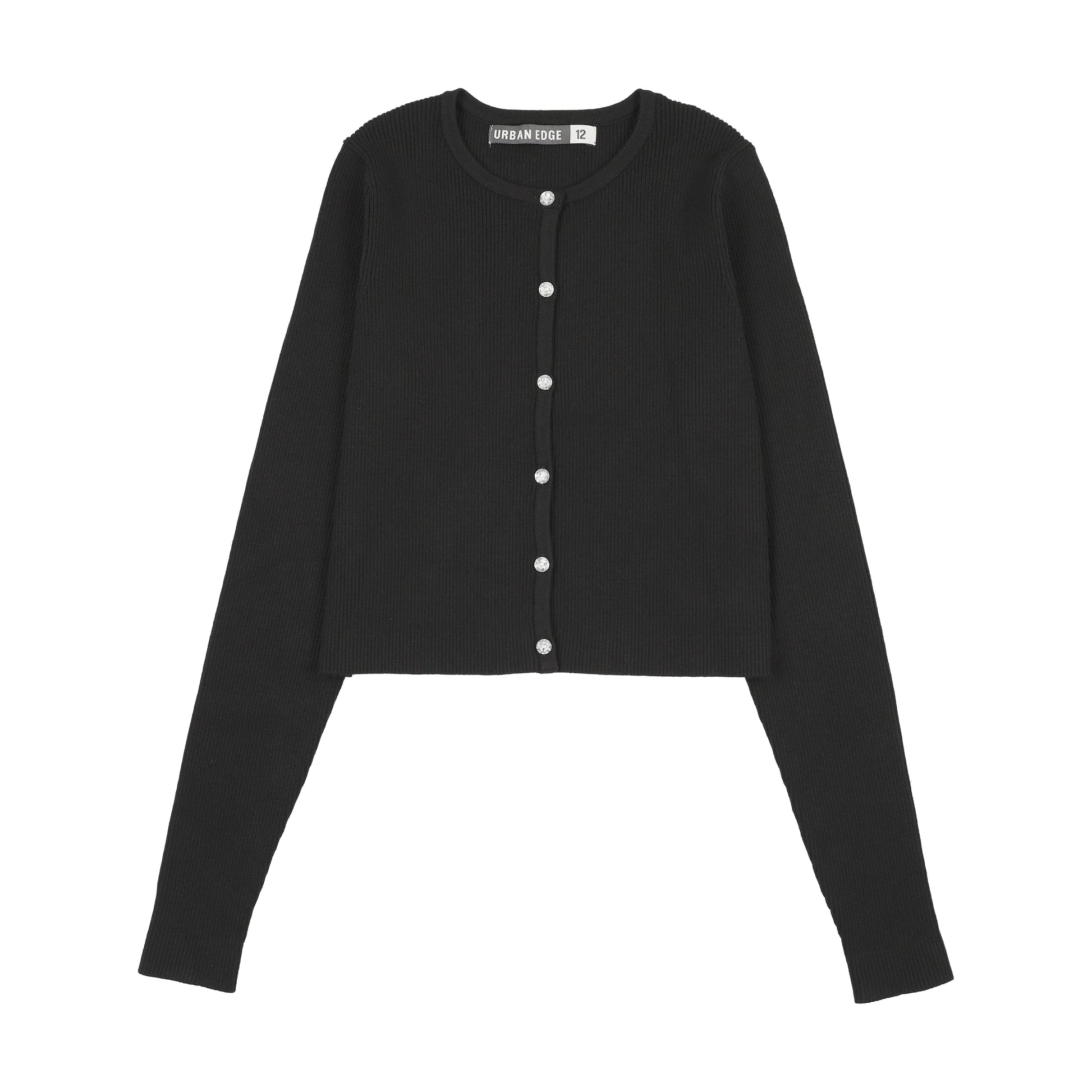 Urban Edge Knit Cardigan Black