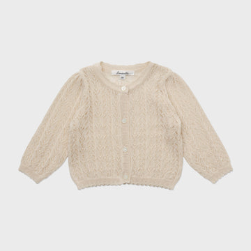 Louisiella Baby Stern Knit Cardigan Light Beige