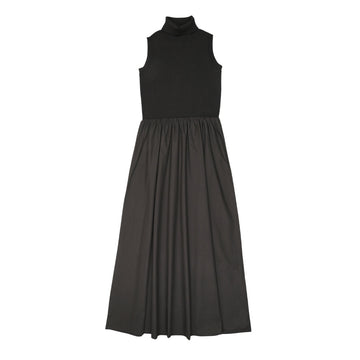 Urban Edge Knit Combo Dress Black