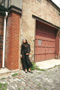 Urban Edge Knit Combo Dress Black